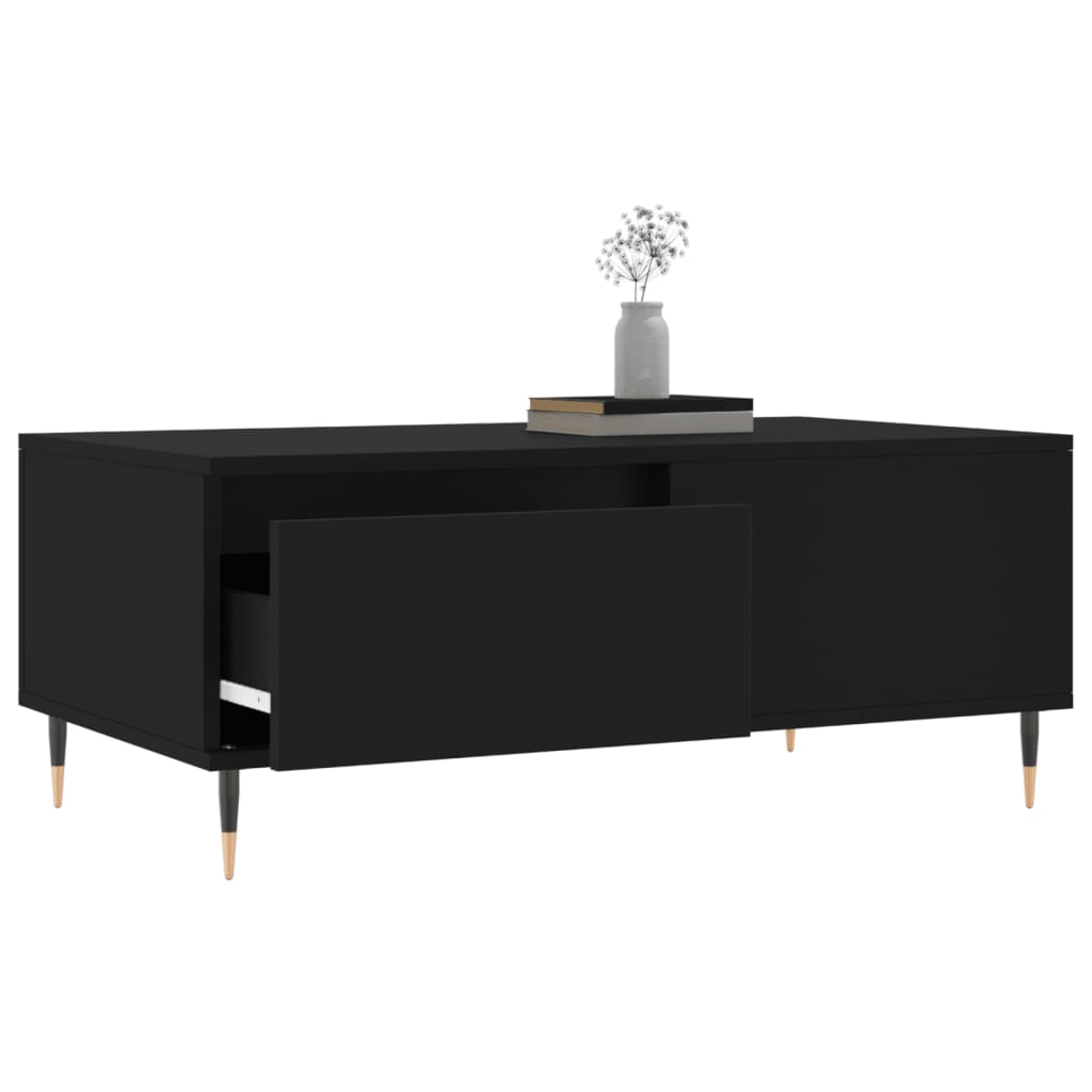 vidaXL Coffee Table Black 90x50x36,5 cm Engineered Wood