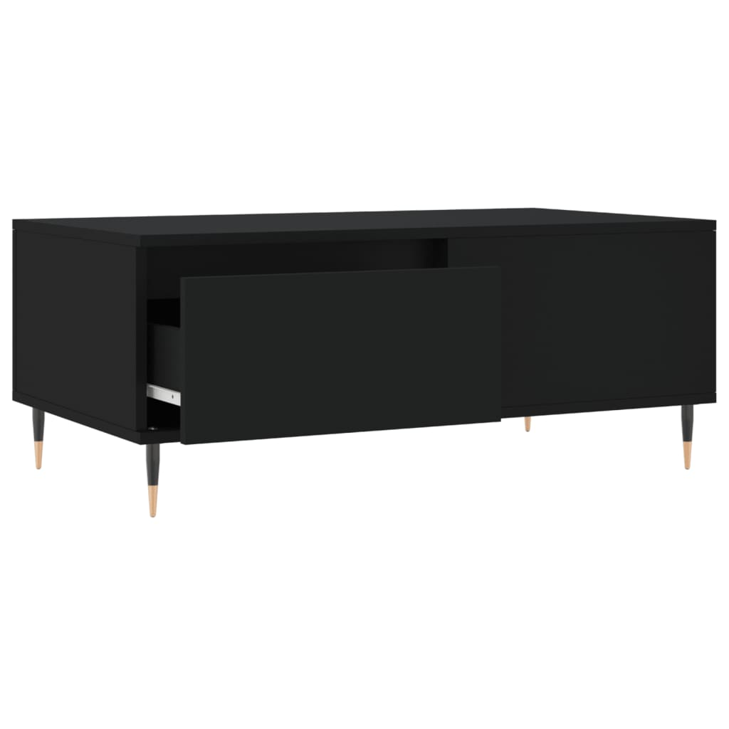 vidaXL Coffee Table Black 90x50x36,5 cm Engineered Wood