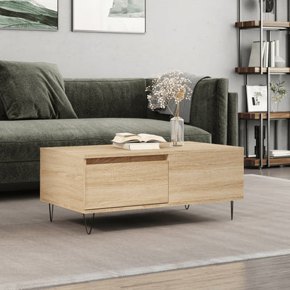 vidaXL Coffee Table Sonoma Oak 90x50x36,5 cm Engineered Wood