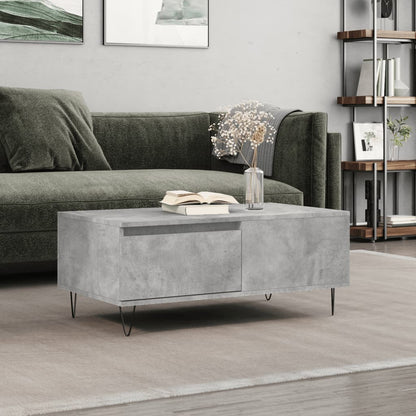 vidaXL Coffee Table Concrete Grey 90x50x36.5 cm Engineered Wood