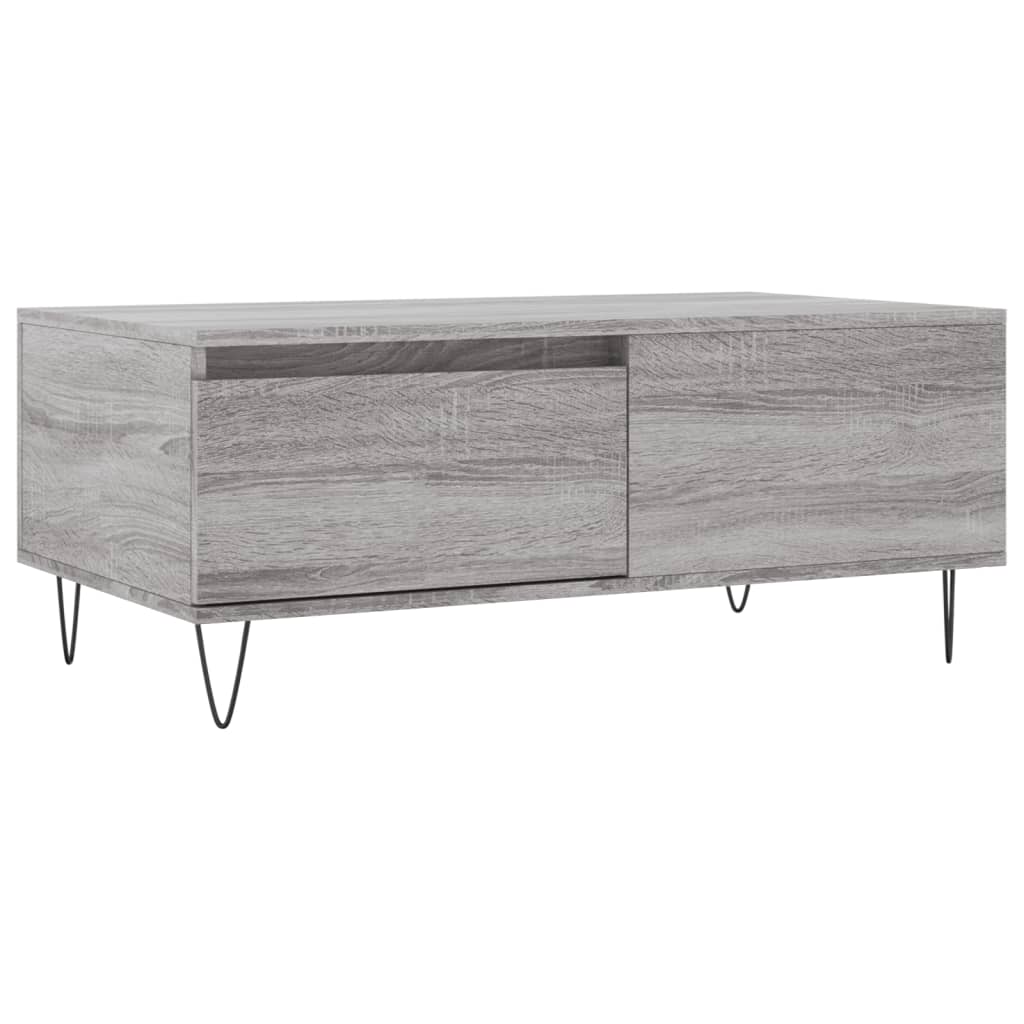 vidaXL Coffee Table Grey Sonoma 90x50x36,5 cm Engineered Wood