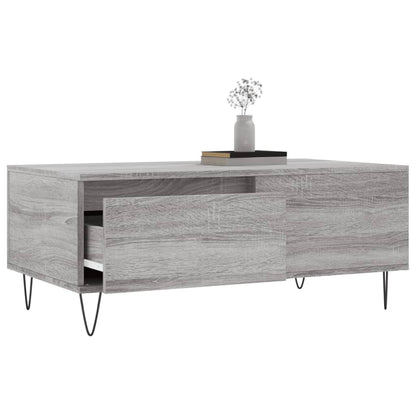vidaXL Coffee Table Grey Sonoma 90x50x36,5 cm Engineered Wood