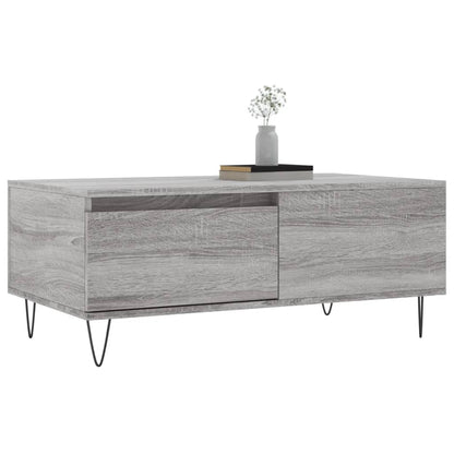 vidaXL Coffee Table Grey Sonoma 90x50x36,5 cm Engineered Wood