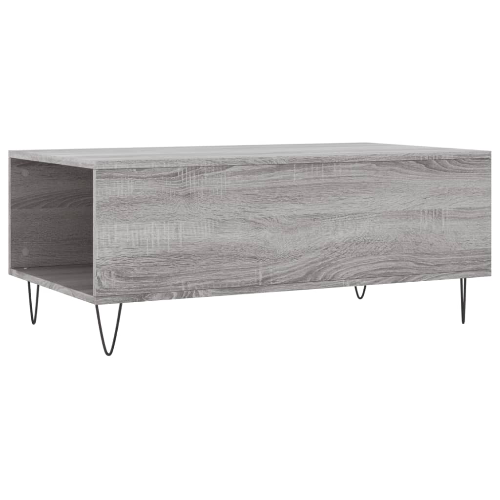 vidaXL Coffee Table Grey Sonoma 90x50x36,5 cm Engineered Wood