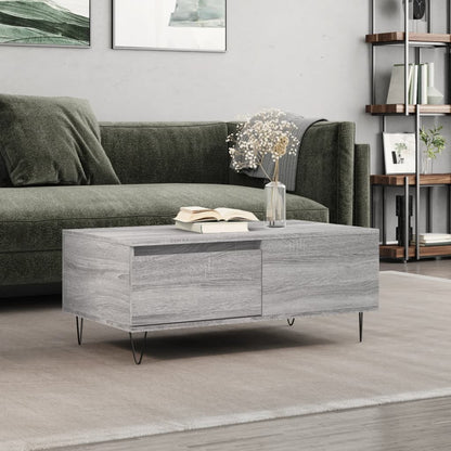 vidaXL Coffee Table Grey Sonoma 90x50x36,5 cm Engineered Wood