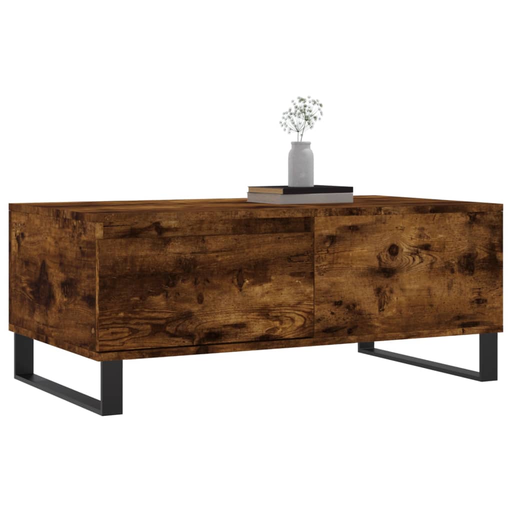 vidaXL Coffee Table Smoked Oak 90x50x36.5 cm Engineered Wood