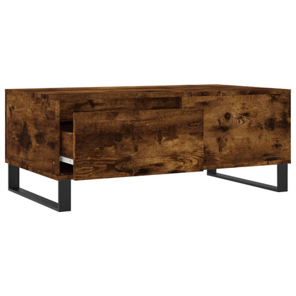 vidaXL Coffee Table Smoked Oak 90x50x36,5 cm Engineered Wood