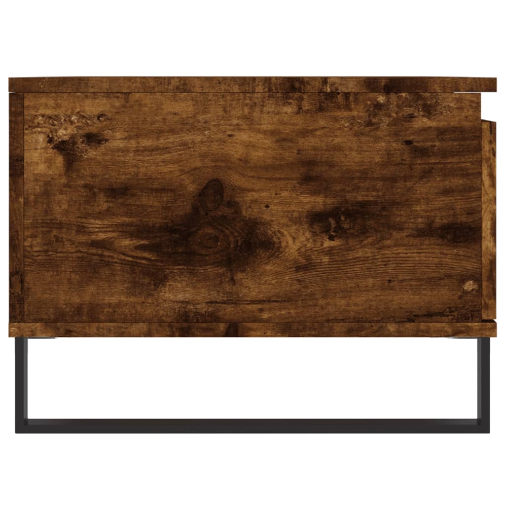 vidaXL Coffee Table Smoked Oak 90x50x36,5 cm Engineered Wood