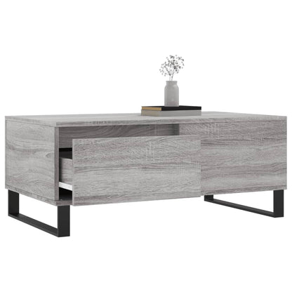 vidaXL Coffee Table Grey Sonoma 90x50x36.5 cm Engineered Wood