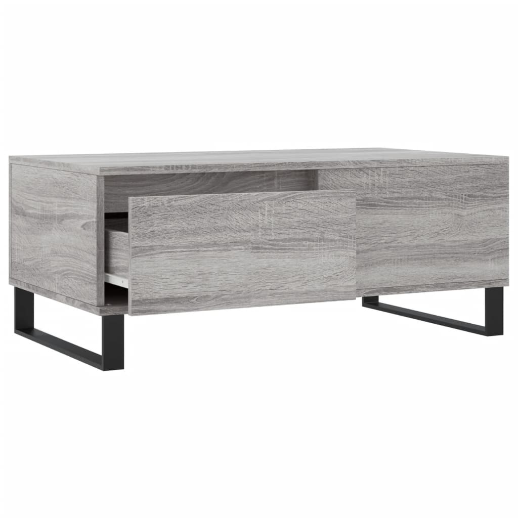 vidaXL Coffee Table Grey Sonoma 90x50x36.5 cm Engineered Wood