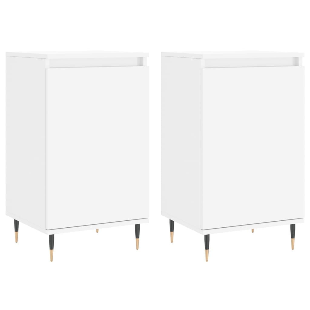 vidaXL Sideboards 2 pcs White 40x35x70 cm Engineered Wood