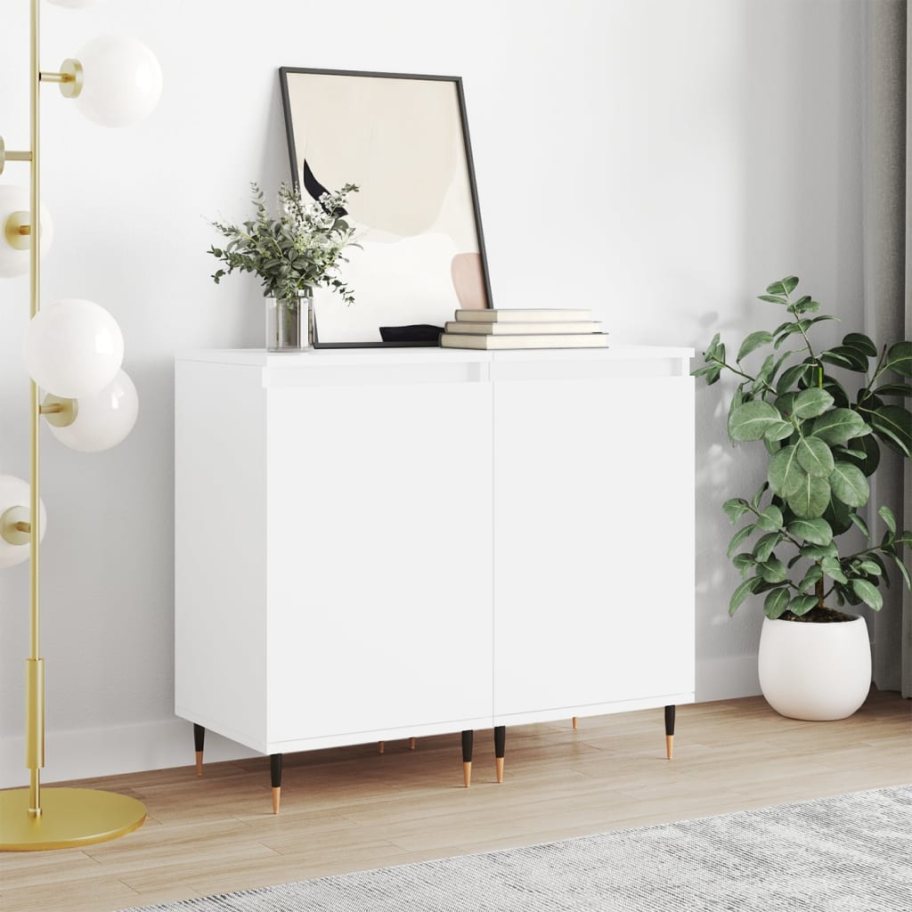 vidaXL Sideboards 2 pcs White 40x35x70 cm Engineered Wood