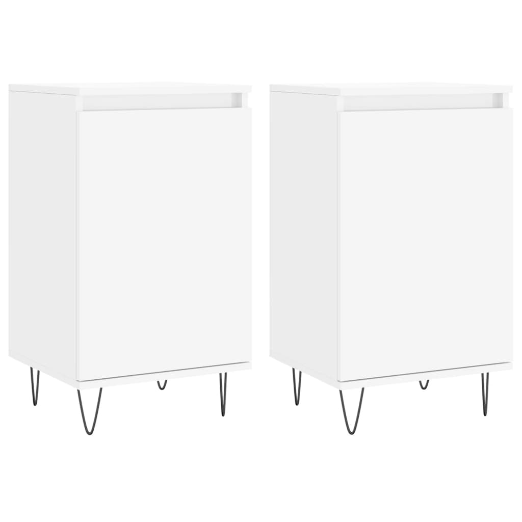 vidaXL Sideboards 2 pcs White 40x35x70 cm Engineered Wood