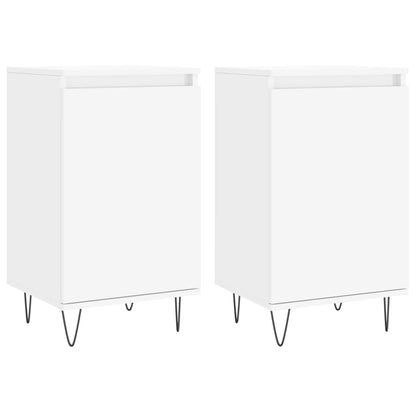 vidaXL Sideboards 2 pcs White 40x35x70 cm Engineered Wood
