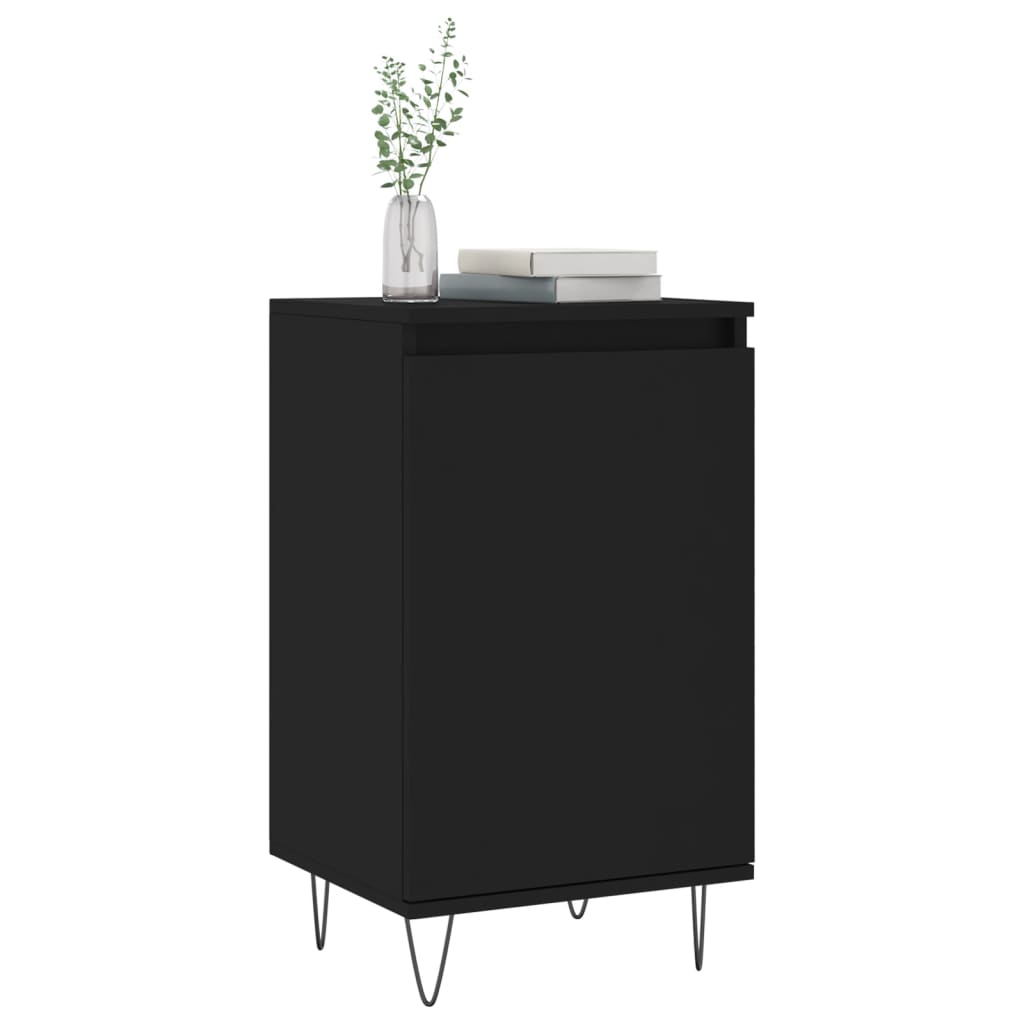 vidaXL Sideboards 2 pcs Black 40x35x70 cm Engineered Wood