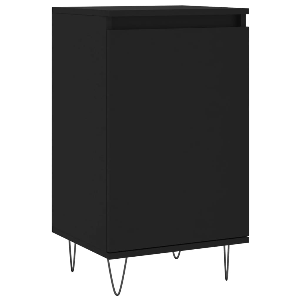 vidaXL Sideboards 2 pcs Black 40x35x70 cm Engineered Wood