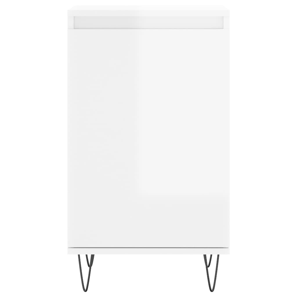 vidaXL Sideboards 2 pcs High Gloss White 40x35x70 cm Engineered Wood