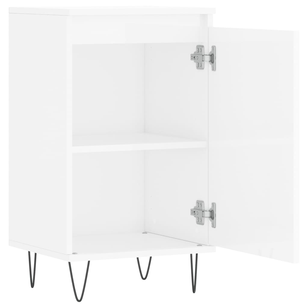 vidaXL Sideboards 2 pcs High Gloss White 40x35x70 cm Engineered Wood