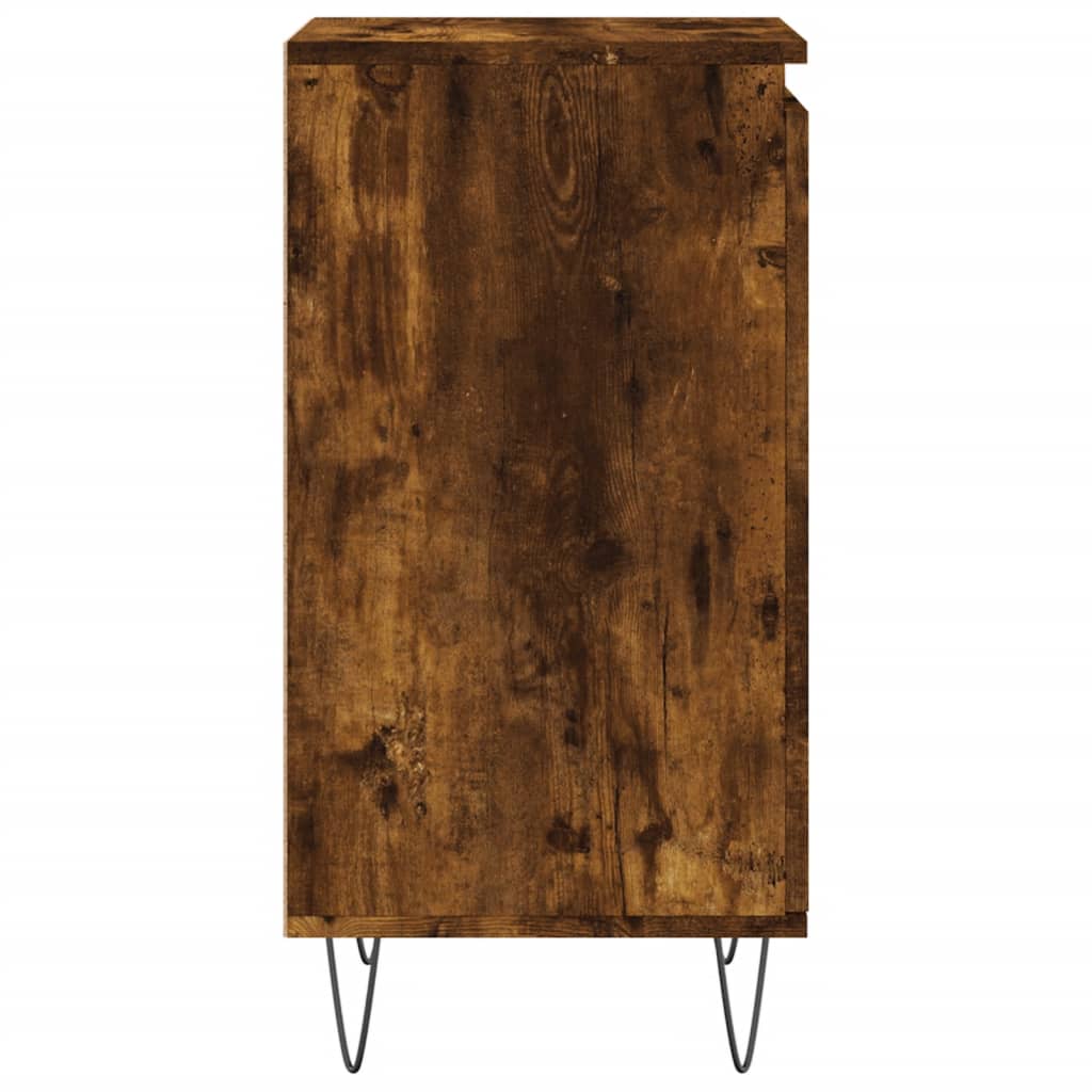 vidaXL Sideboards 2 pcs Smoked Oak 40x35x70 cm Engineered Wood