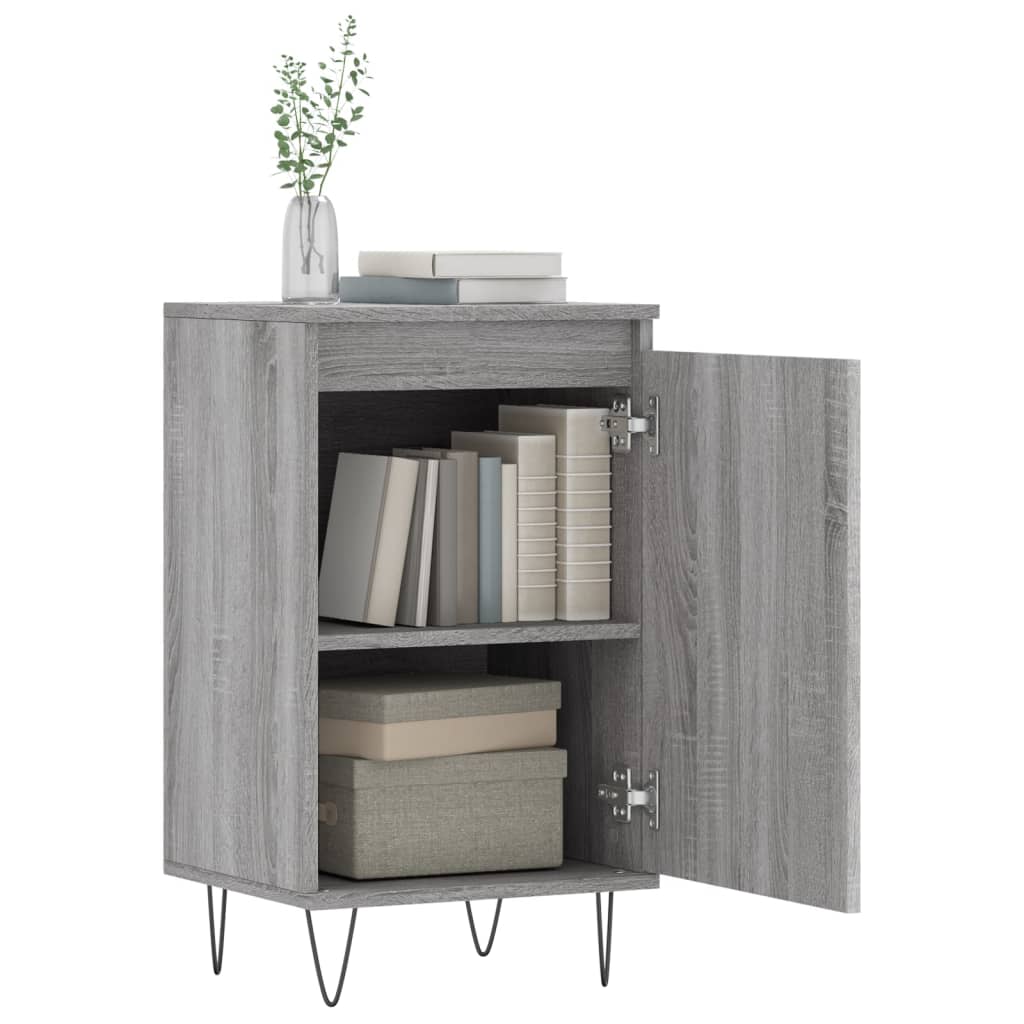 vidaXL Sideboards 2 pcs Grey Sonoma 40x35x70 cm Engineered Wood