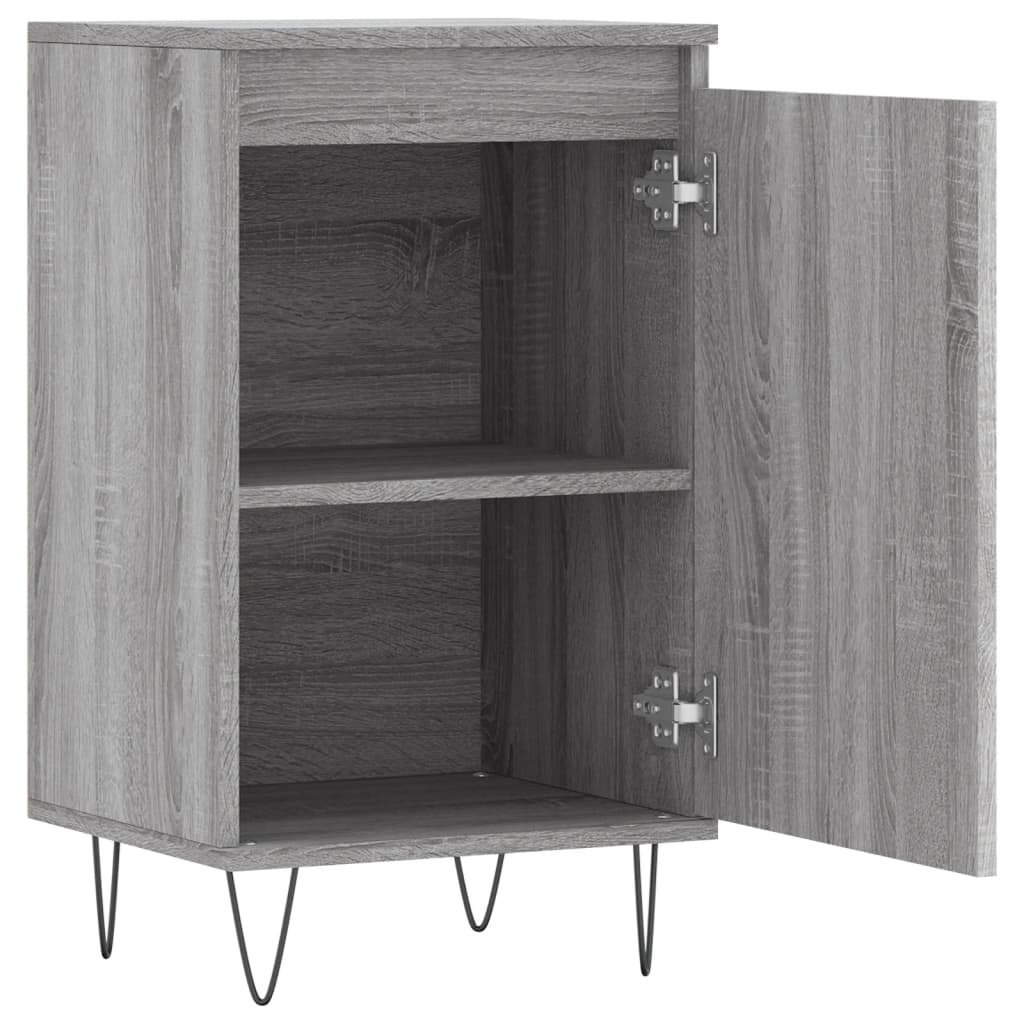 vidaXL Sideboards 2 pcs Grey Sonoma 40x35x70 cm Engineered Wood
