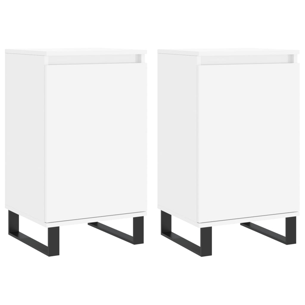 vidaXL Sideboards 2 pcs White 40x35x70 cm Engineered Wood
