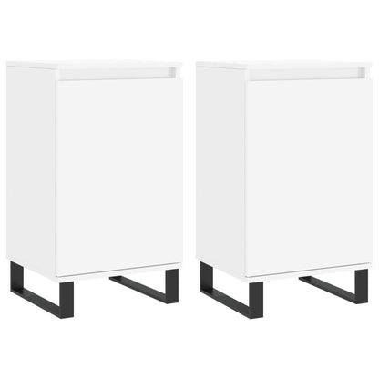 vidaXL Sideboards 2 pcs White 40x35x70 cm Engineered Wood