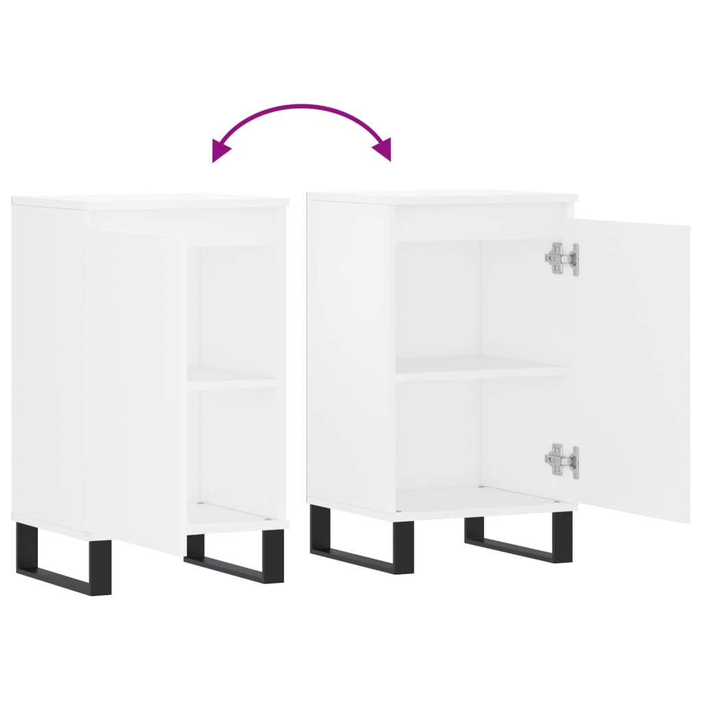 vidaXL Sideboards 2 pcs White 40x35x70 cm Engineered Wood