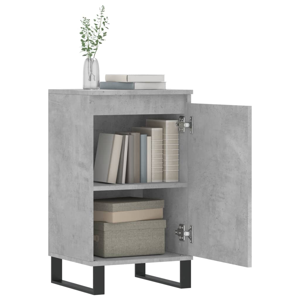 vidaXL Sideboards 2 pcs Concrete Grey 40x35x70 cm Engineered Wood