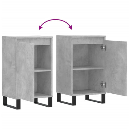 vidaXL Sideboards 2 pcs Concrete Grey 40x35x70 cm Engineered Wood