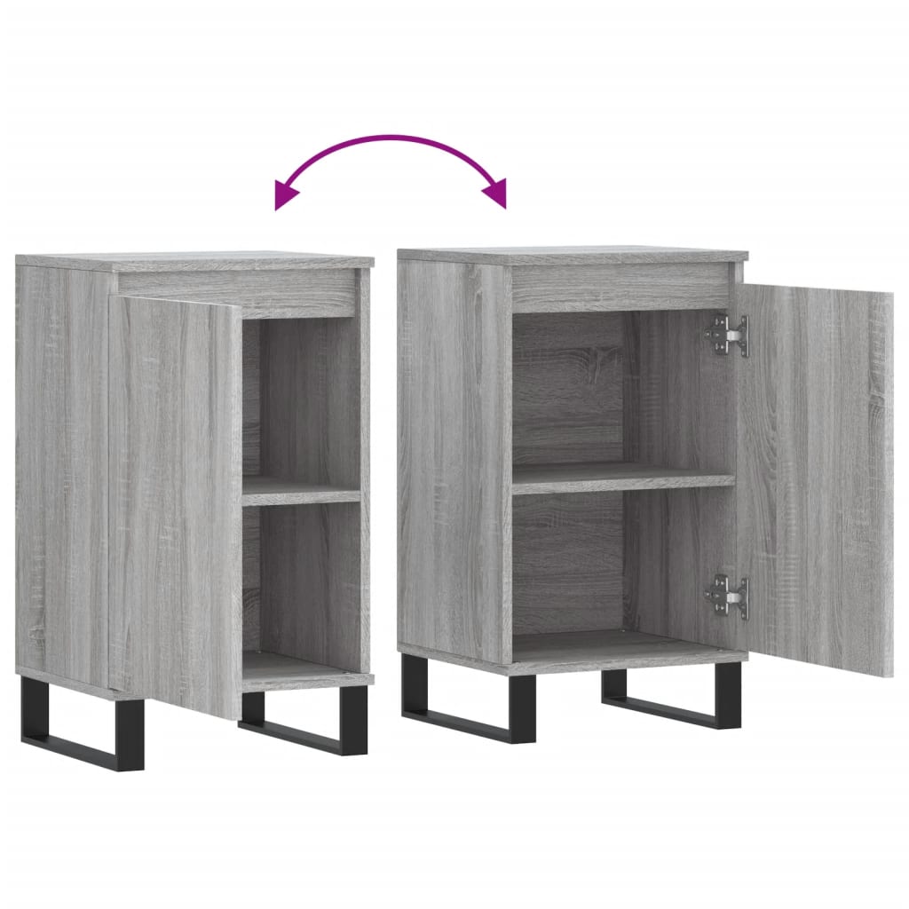 vidaXL Sideboard Grey Sonoma 40x35x70 cm Engineered Wood