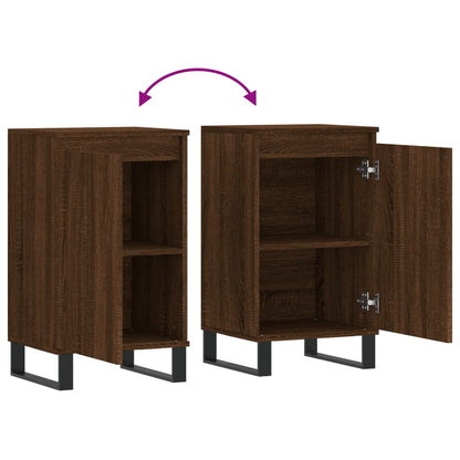 vidaXL Sideboards 2 pcs Brown Oak 40x35x70 cm Engineered Wood