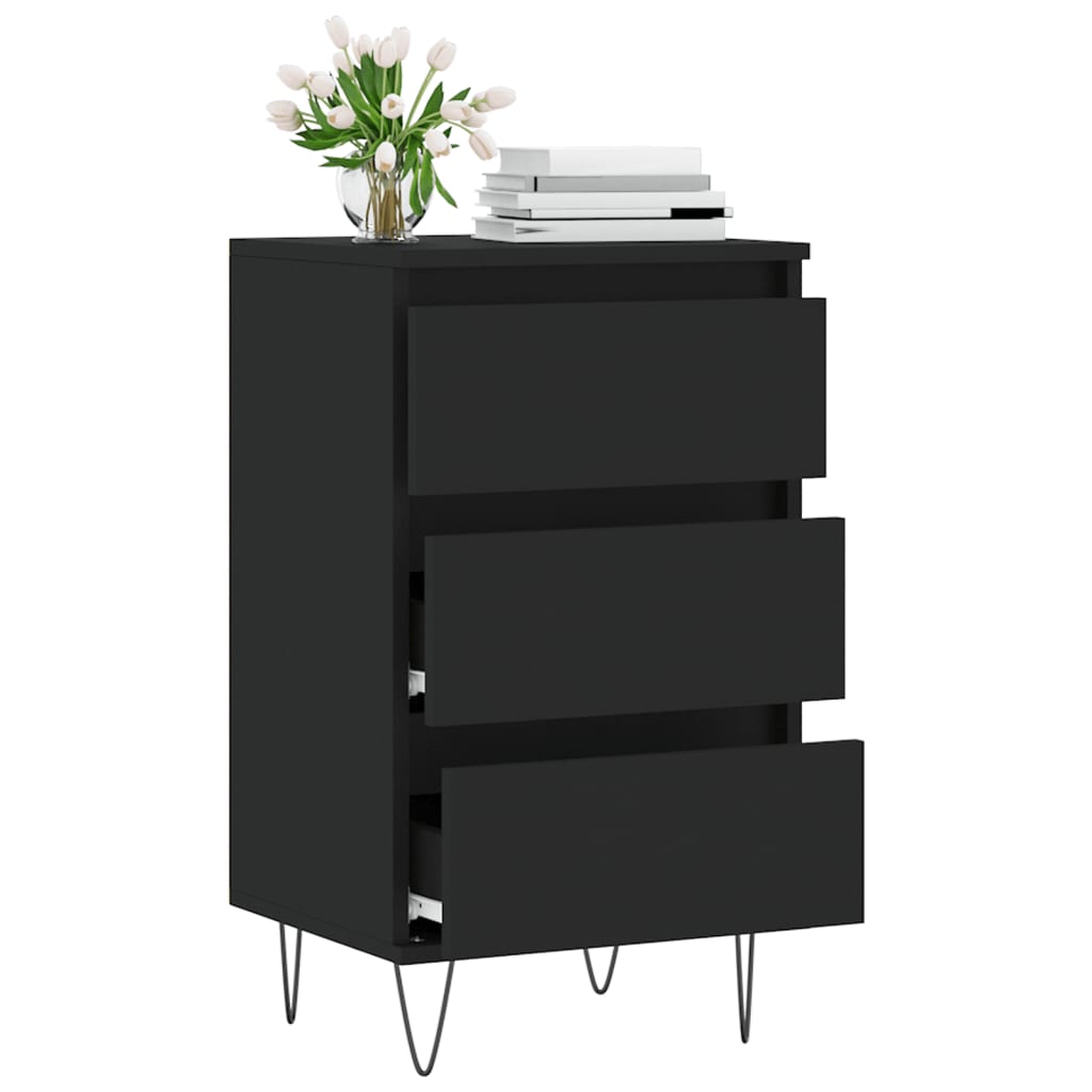 vidaXL Sideboard Black 40x35x70 cm Engineered Wood