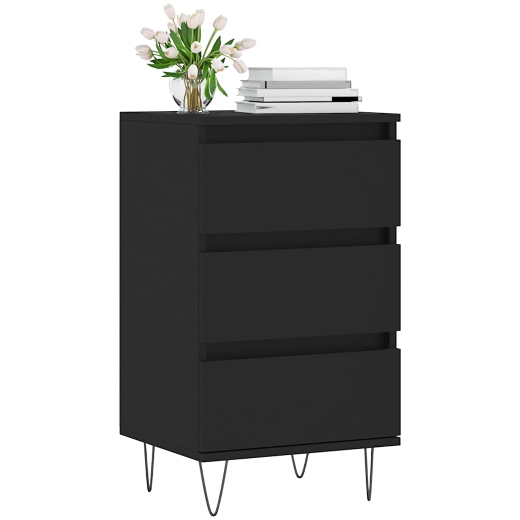 vidaXL Sideboard Black 40x35x70 cm Engineered Wood
