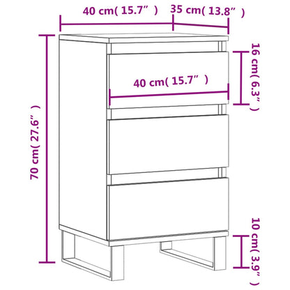 vidaXL Sideboard Grey Sonoma 40x35x70 cm Engineered Wood