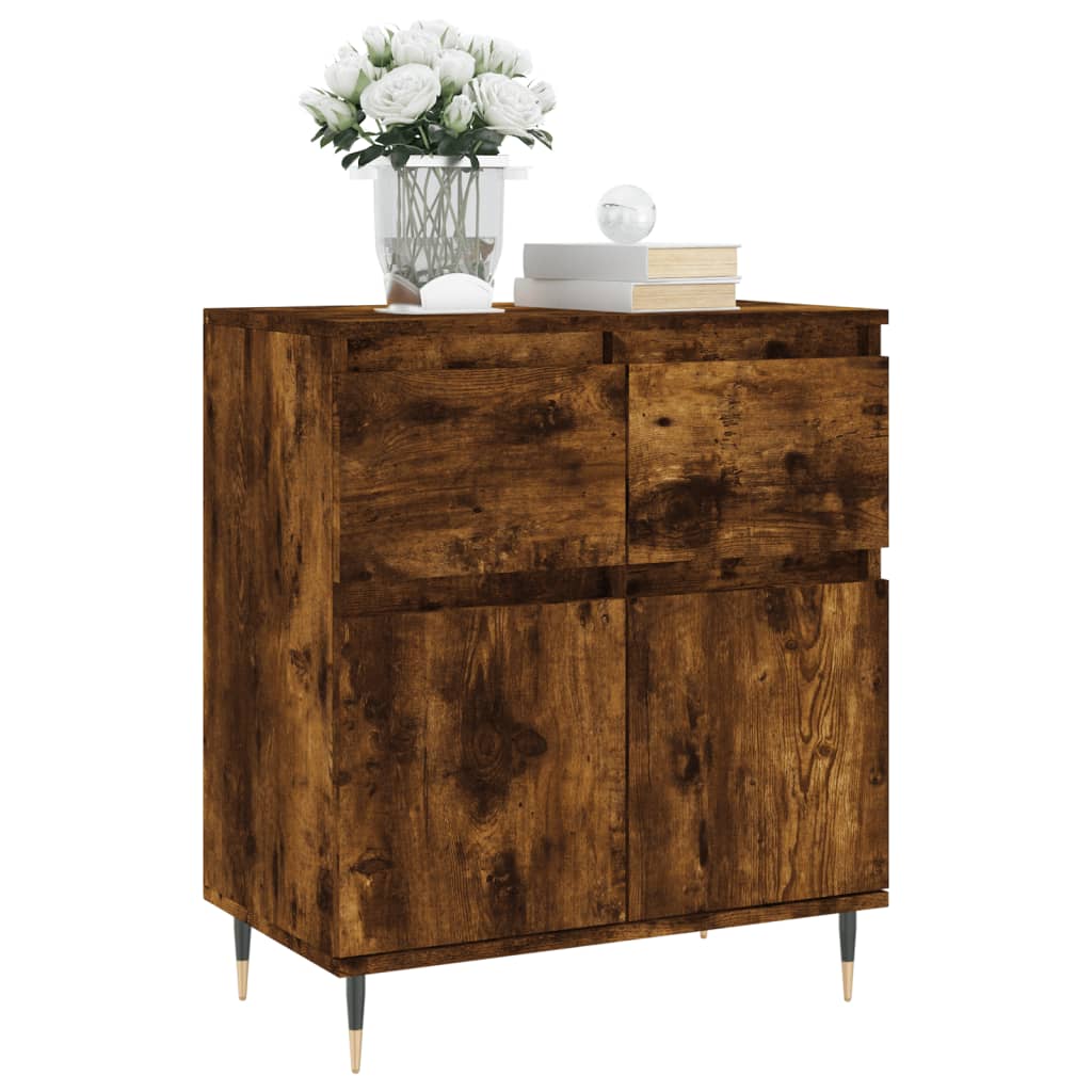 vidaXL Sideboard Smoked Oak 60x35x70 cm Engineered Wood