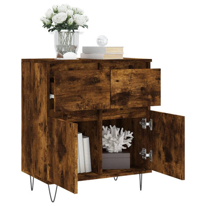 vidaXL Sideboard Smoked Oak 60x35x70 cm Engineered Wood