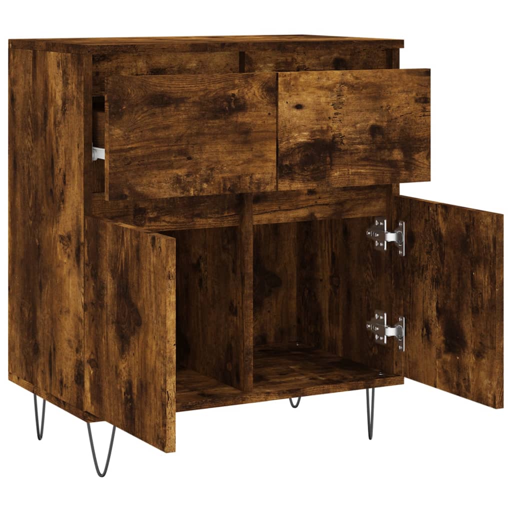 vidaXL Sideboard Smoked Oak 60x35x70 cm Engineered Wood