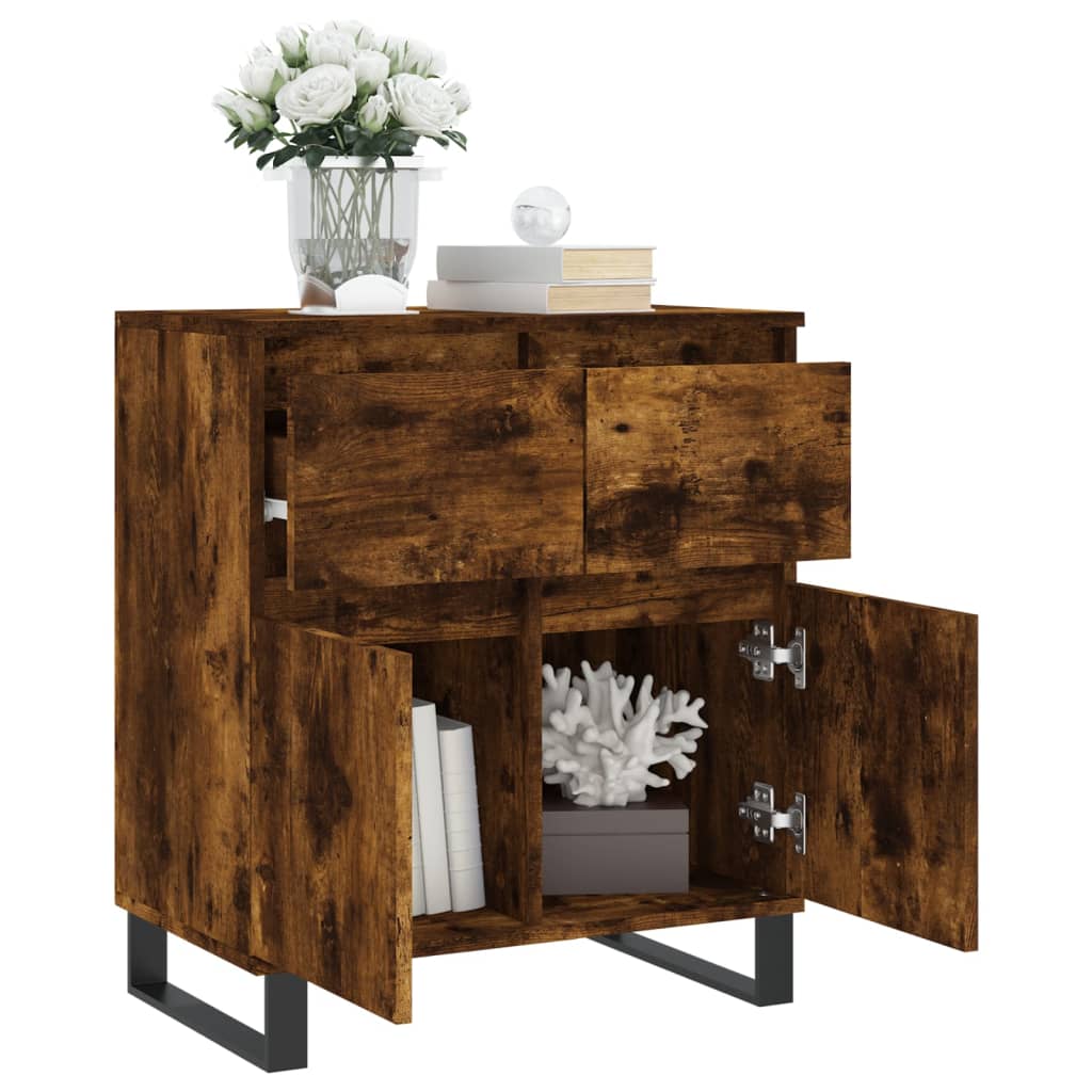 vidaXL Sideboard Smoked Oak 60x35x70 cm Engineered Wood
