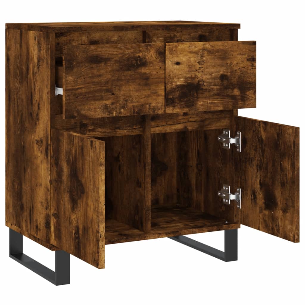 vidaXL Sideboard Smoked Oak 60x35x70 cm Engineered Wood