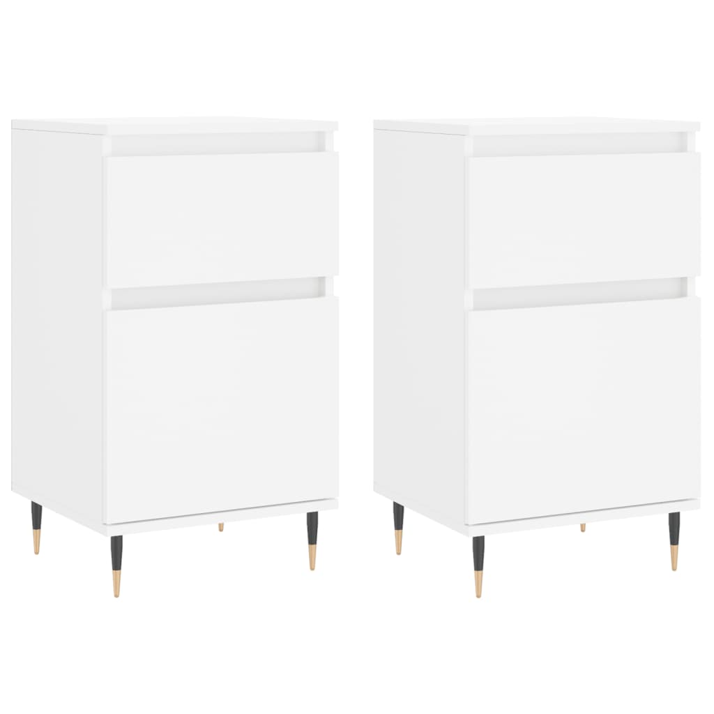 vidaXL Sideboards 2 pcs White 40x35x70 cm Engineered Wood