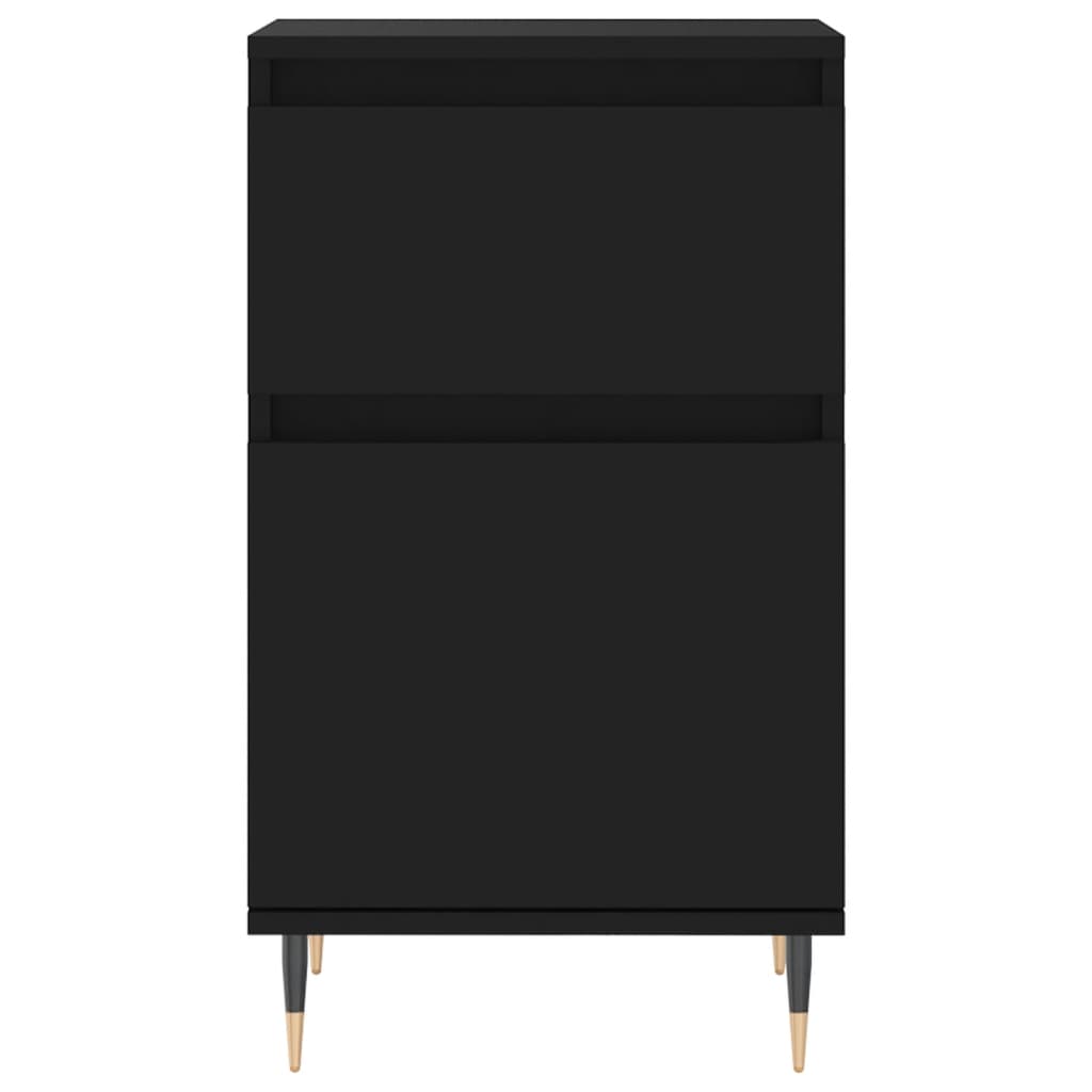 vidaXL Sideboards 2 pcs Black 40x35x70 cm Engineered Wood