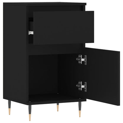 vidaXL Sideboards 2 pcs Black 40x35x70 cm Engineered Wood