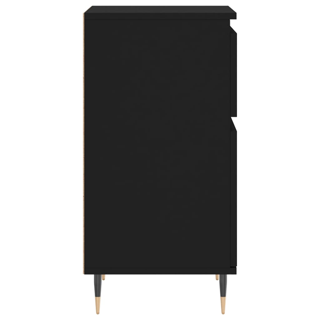 vidaXL Sideboards 2 pcs Black 40x35x70 cm Engineered Wood