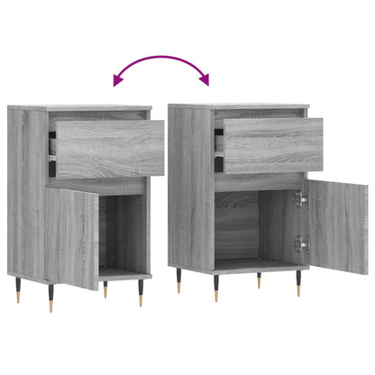 vidaXL Sideboards 2 pcs Grey Sonoma 40x35x70 cm Engineered Wood