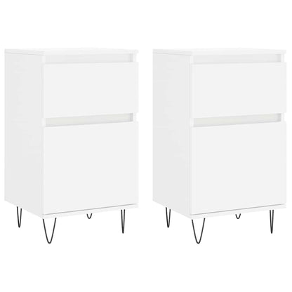 vidaXL Sideboards 2 pcs White 40x35x70 cm Engineered Wood