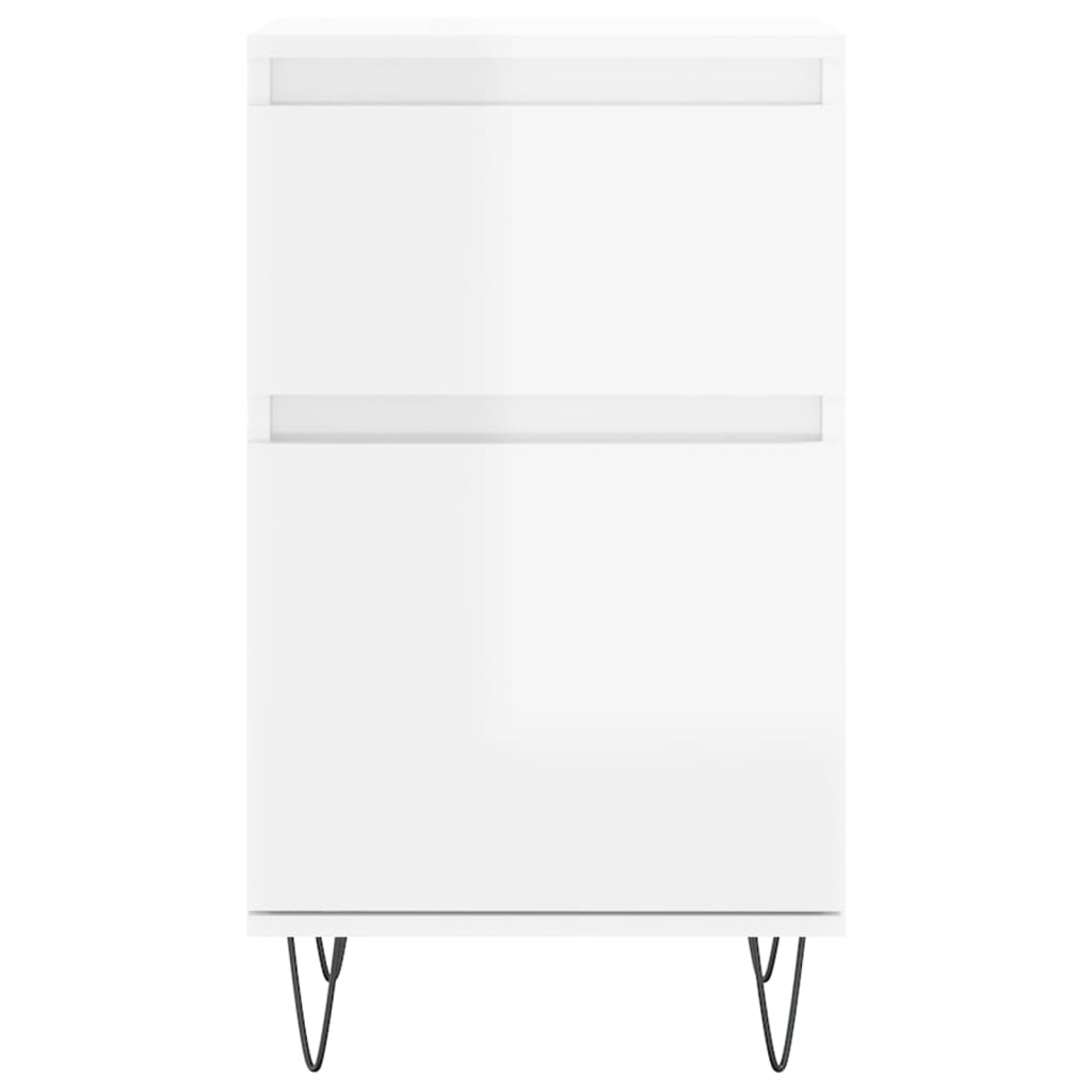 vidaXL Sideboards 2 pcs High Gloss White 40x35x70 cm Engineered Wood