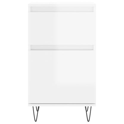 vidaXL Sideboards 2 pcs High Gloss White 40x35x70 cm Engineered Wood