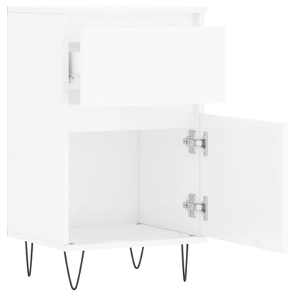 vidaXL Sideboards 2 pcs High Gloss White 40x35x70 cm Engineered Wood