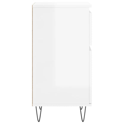 vidaXL Sideboards 2 pcs High Gloss White 40x35x70 cm Engineered Wood
